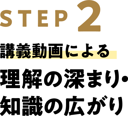 STEP2　講義動画による理解の深まり・知識の広がり